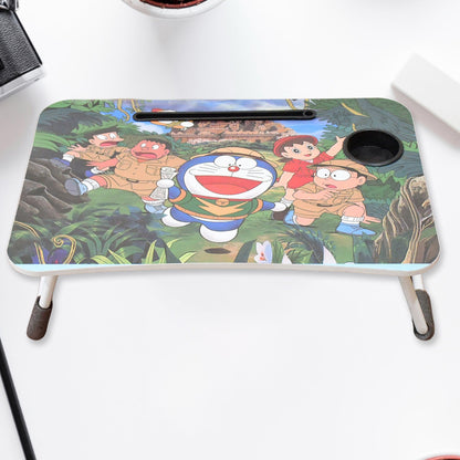 Multi Purpose Laptop Desk for Study Reading Foldable with Cupholder  58×38 cm