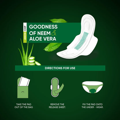 Sanitary Pantyliners with Neem & Aloe Vera – Ultra Thin (24 Pcs)
