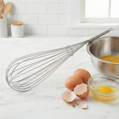 Manual Stainless Steel Whisk and Pav Bhaji Potato Masher Combo Set (2 Pc Set)