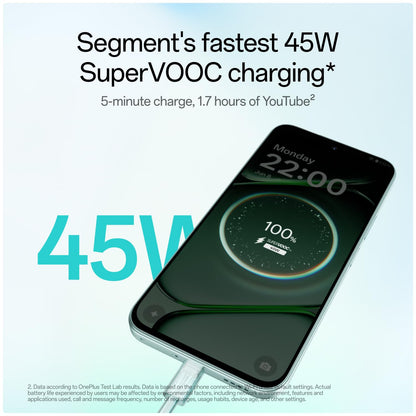 OnePlus N6 | 4GB+128GB | Midnight Green | Segment's Biggest 8000mAh Battery | Segment's Fastest 45W Charging | Smooth 120Hz Display | 50MP Camera | Military-Grade Durability